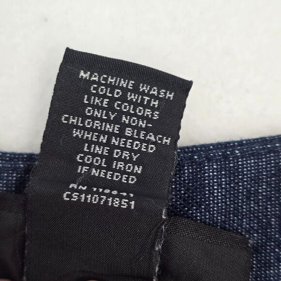 Lane Bryant Womens 26 Dark Blue Chambray Wide Leg Cuffed Stretch Trouser Pants - Picture 7 of 13